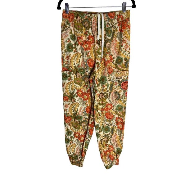 Urban Outfitters Penelope Floral High Rise Corduroy Pants-sz Small - Picture 3 of 11